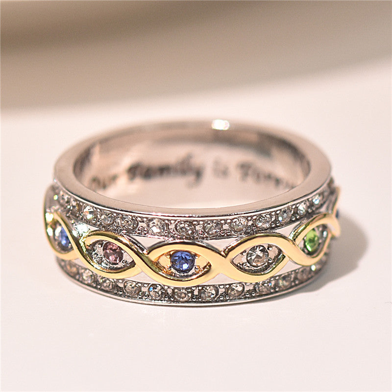 Vollbrillanter zweifarbiger Ring