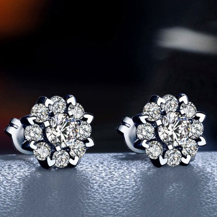 Pendientes de flores coreanos para mujer