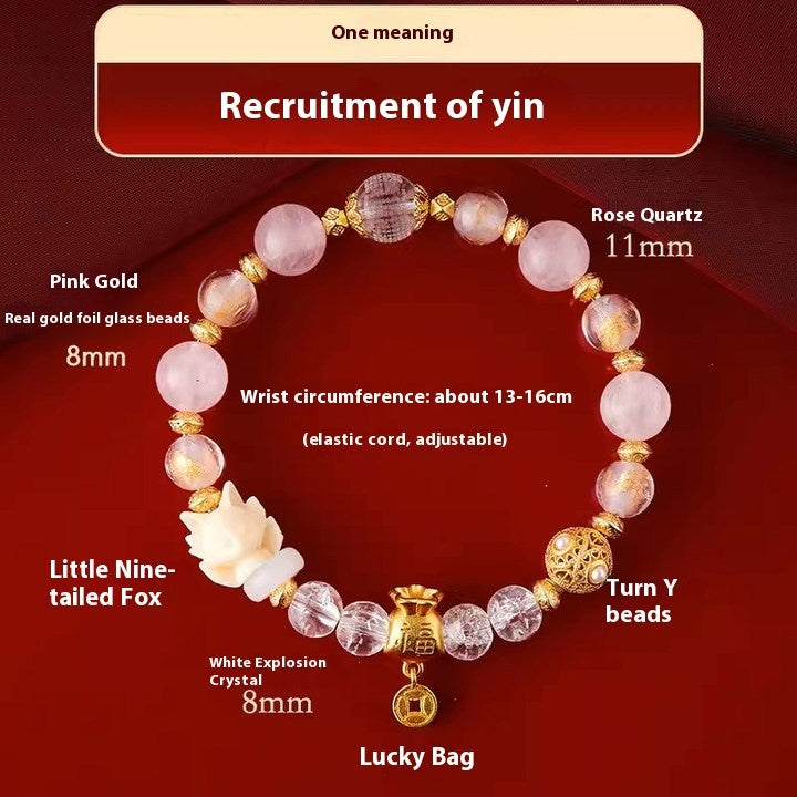 Fragrant Gray Glaze Cinnabar Swallowing Gold Beast Bracelet