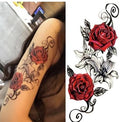 Pegatina de tatuaje de rosa