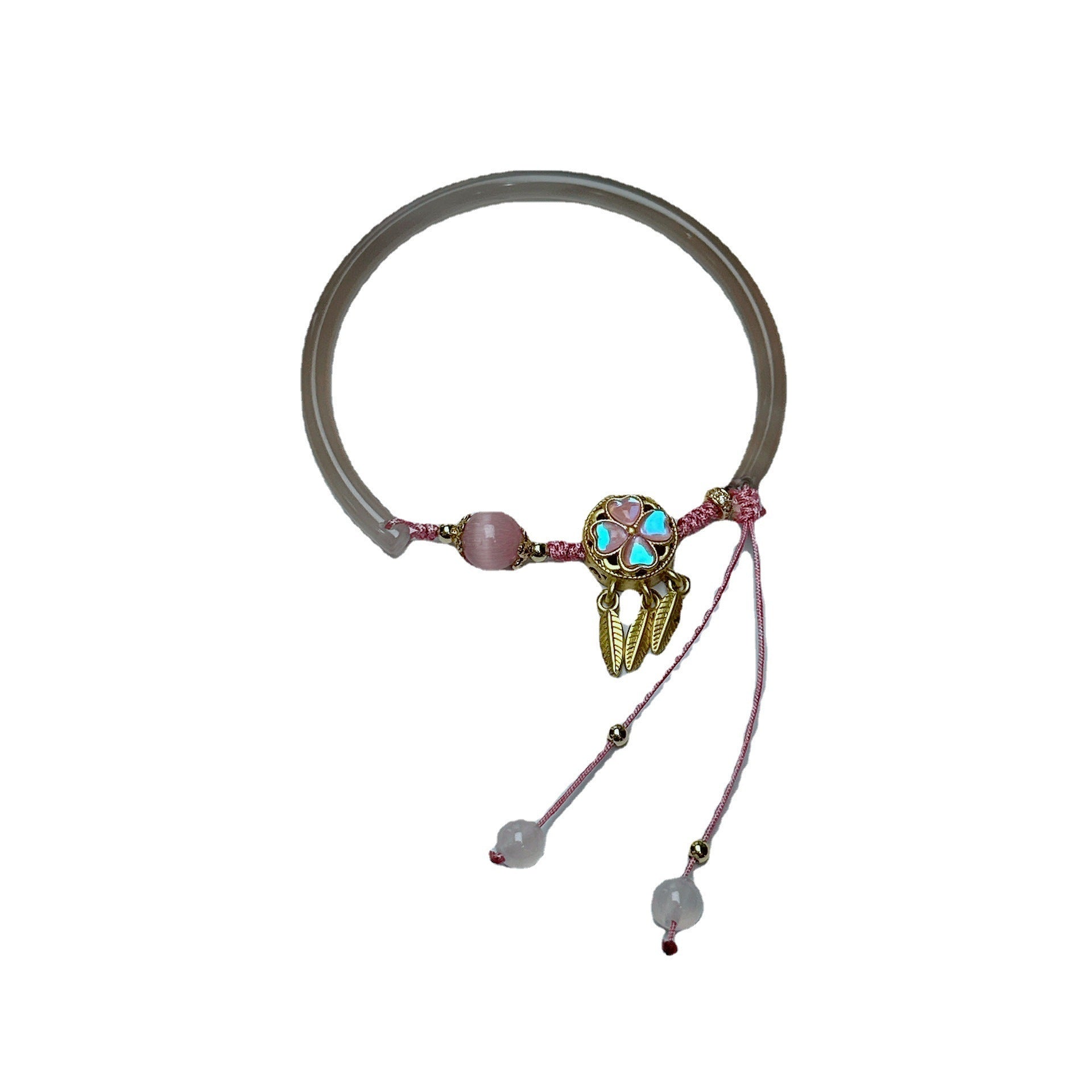 Natural Chalcedony Bracelet Dreamcatcher Original Design Bracelet