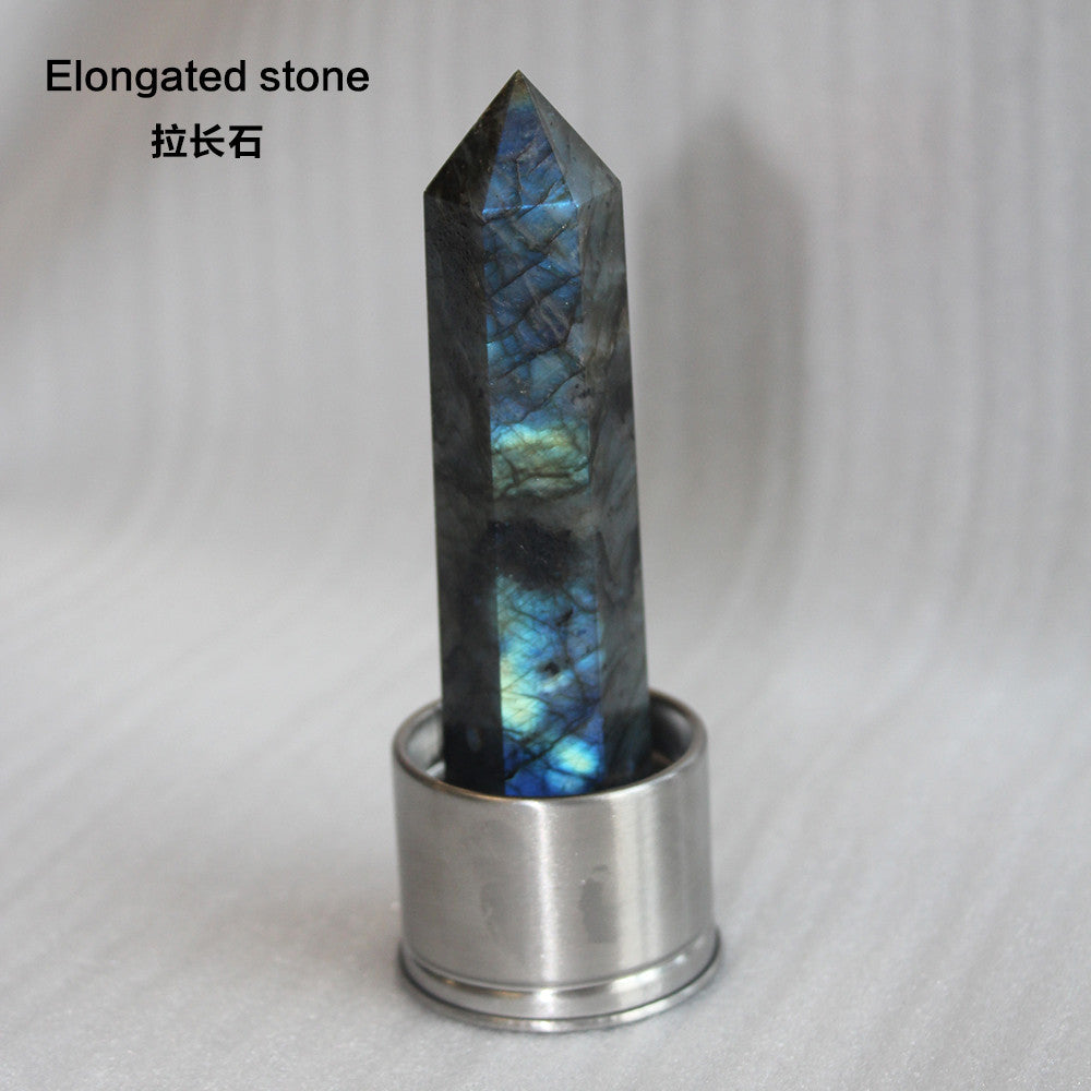 Naturkristallsäulenstein Quarz aus verschiedenen Materialien Zauberstab heilt Energiesteinpunkt Wasserbecher Flasche Ornament Ersatz