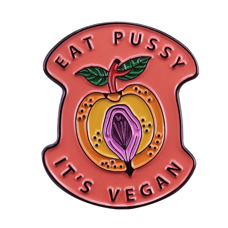 Feministische vegane Brosche, stilvolles Geschenk mit erwachsenem Humor