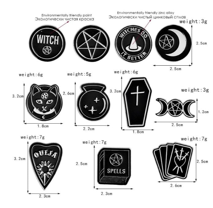 Broche creativo negro