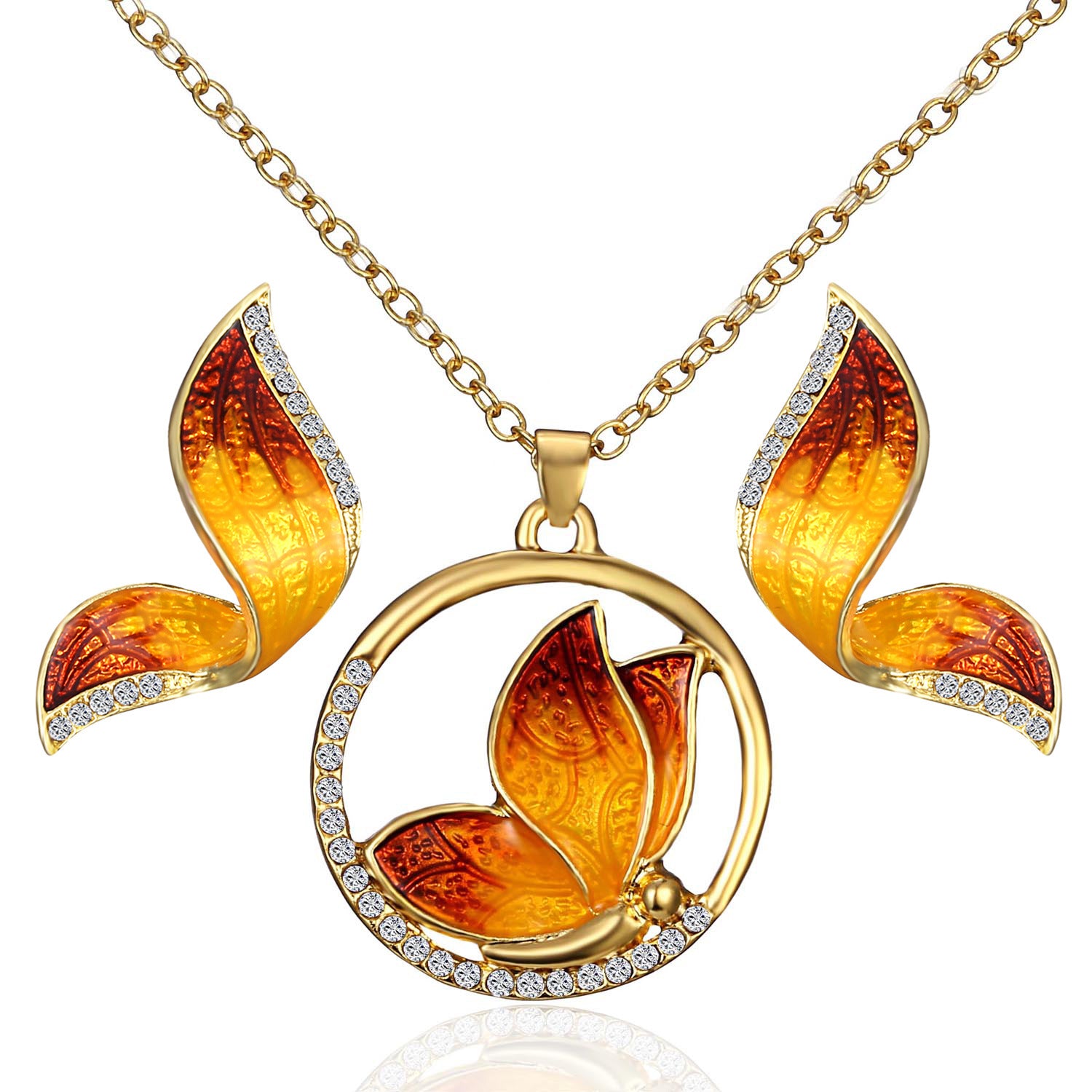 Schmetterling Perlenohrstecker-Set