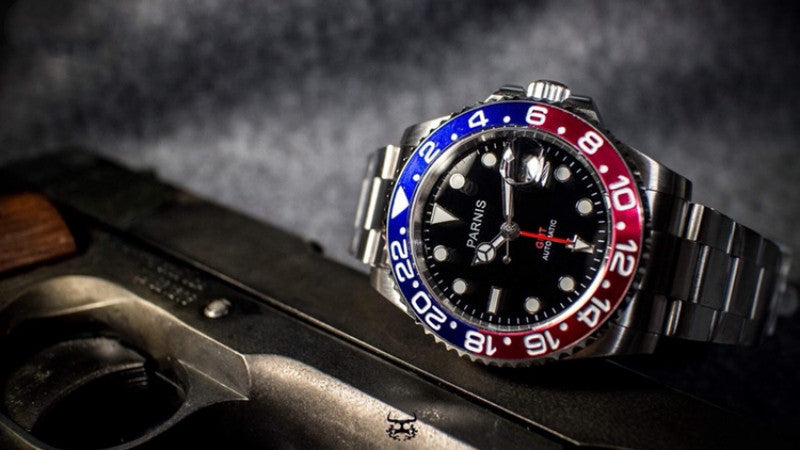 Hora superimpermeable GMT para hombre