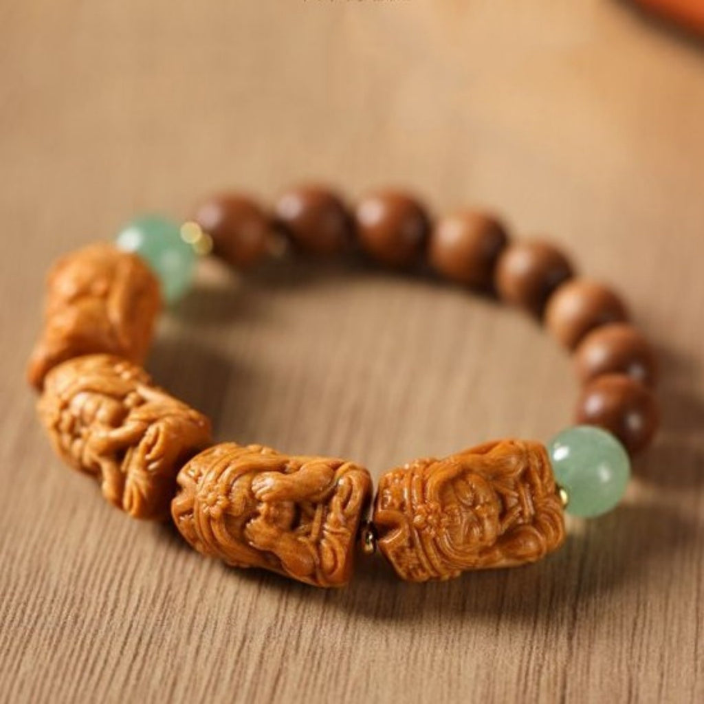 Pulsera de un solo lazo de cuatro no budistas lindos de dibujos animados