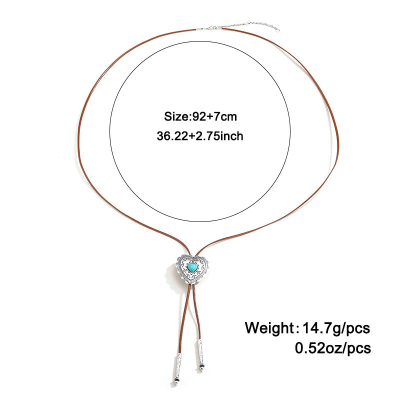 Europäische und amerikanische Retro-Türkis-Kreuzkette