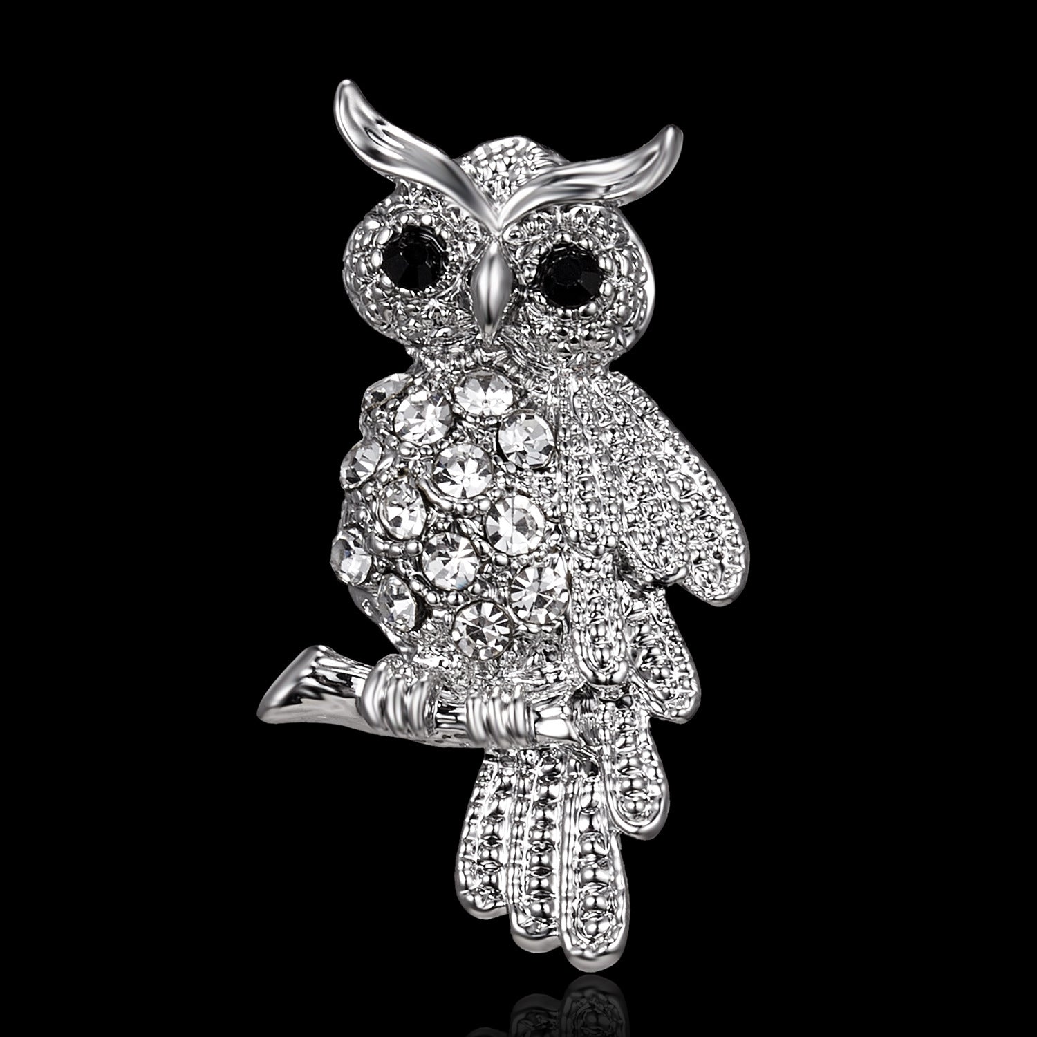 Fashion  Owl Crystal Rhinestones Brooches Antique Brooch