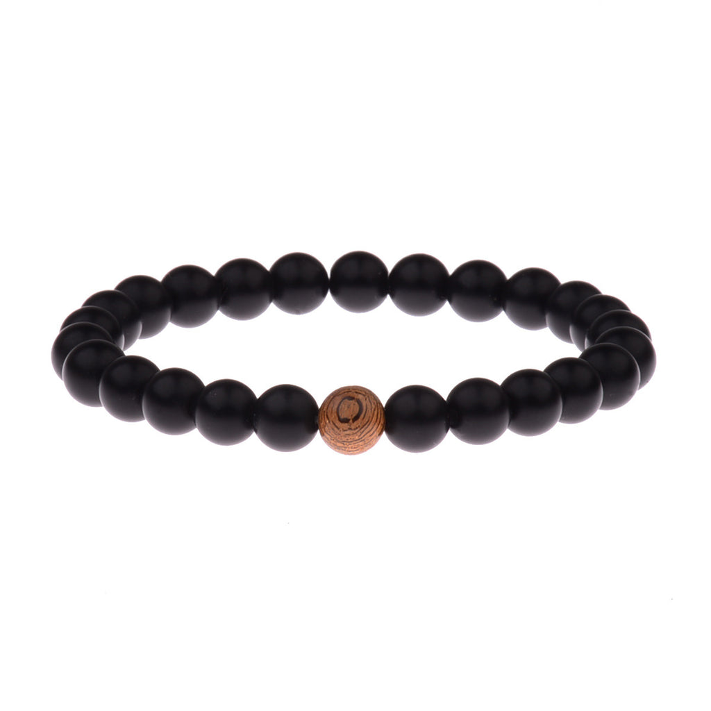 Natural stone couple distance bracelet