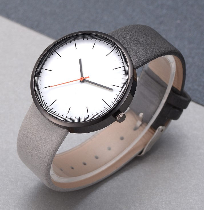 Frauen Uhr Grau Kontrast Leder Quarzuhr Frauen Uhren Liebhaber Unisex Casual Damen Armbanduhr Uhr Relogio Feminino