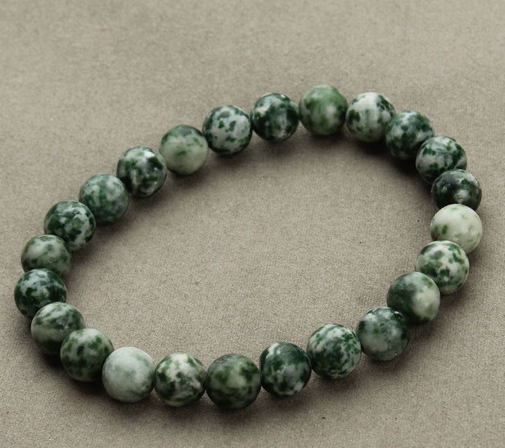 Pulsera de cuentas redondas de piedra arenisca azul aventurina