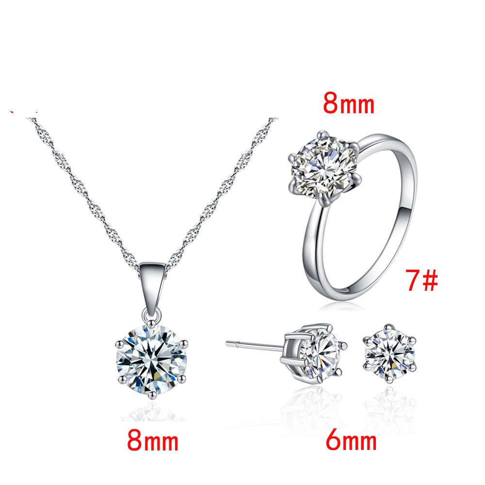 Ohrringe, Halsketten, Ringe, 3-teiliges Set