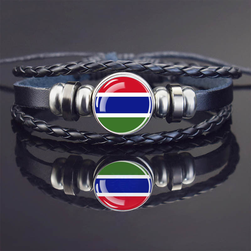 World Flag Bracelet Woven Twisted