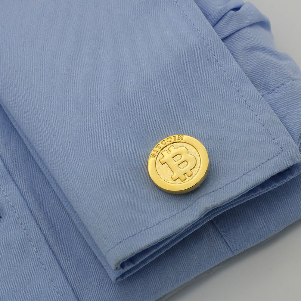 Herren Manschettenknöpfe Gold Bitcoin Spot Business