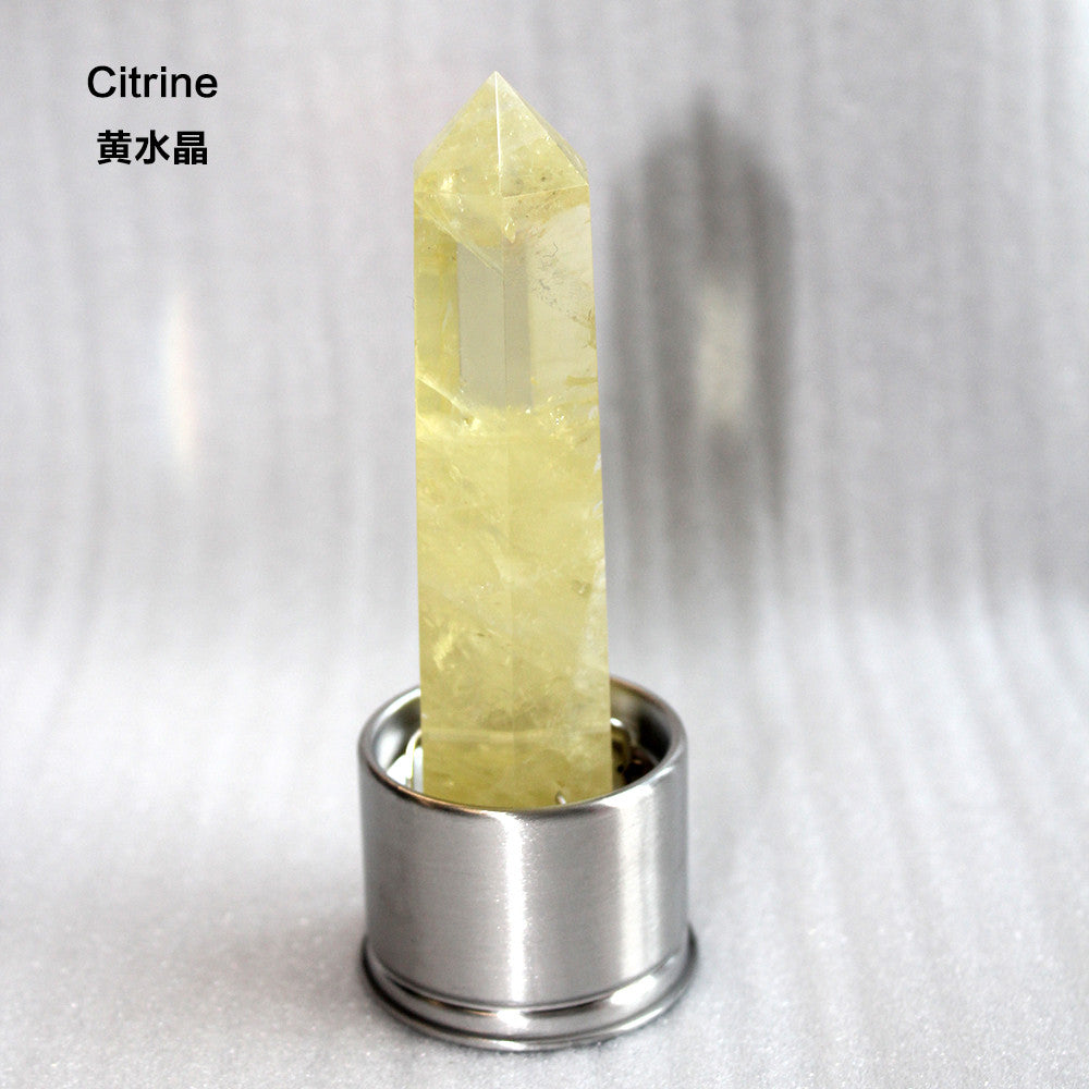 Naturkristallsäulenstein Quarz aus verschiedenen Materialien Zauberstab heilt Energiesteinpunkt Wasserbecher Flasche Ornament Ersatz