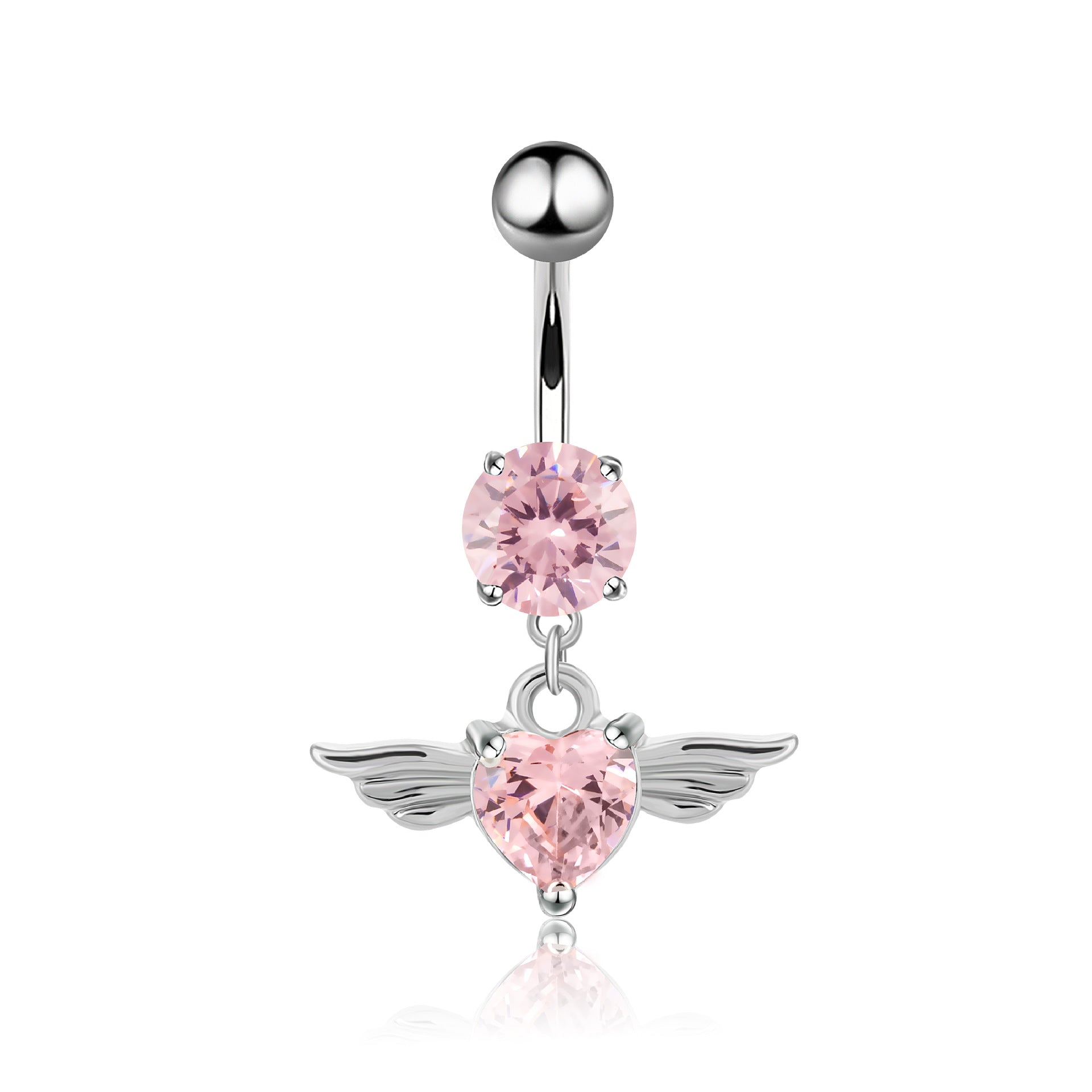 Joyas para Piercing de Ombligo en Forma de Corazón de Amor