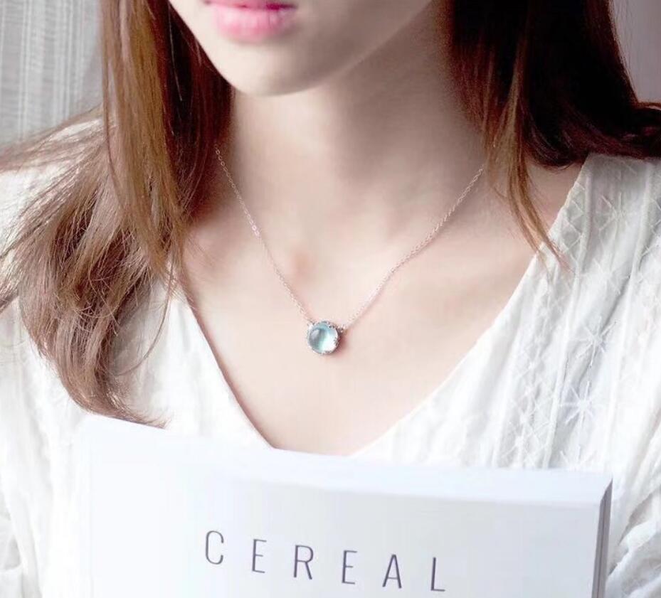 Thaya Aurora Wald Halskette Halo Kristall Edelstein S925 Silber Schuppen Licht Anhänger Halskette für Frauen Elegante Schmuck