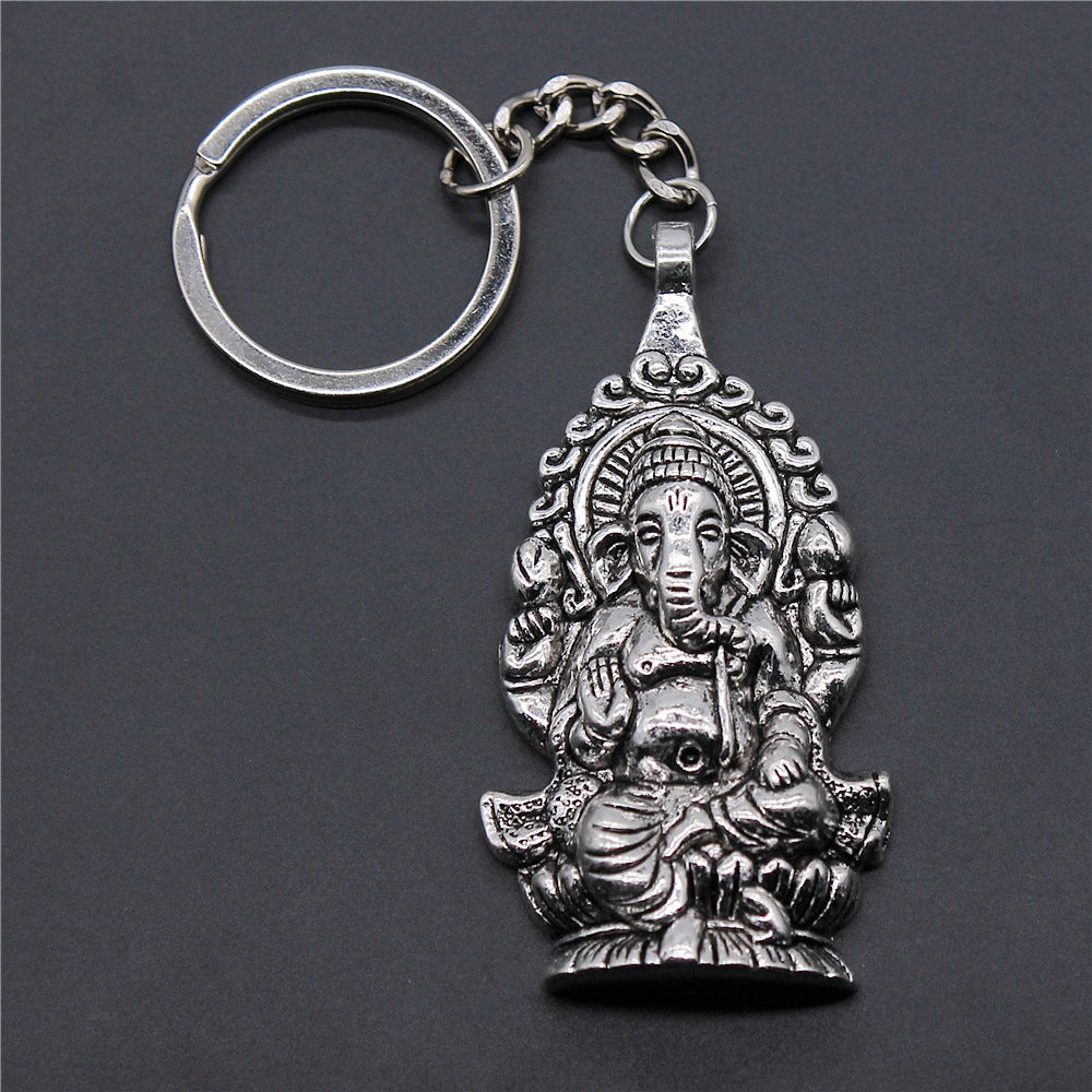 Colgante de Dios Elefante Colgante de Llavero Regalo de Recuerdo Turístico Adorno