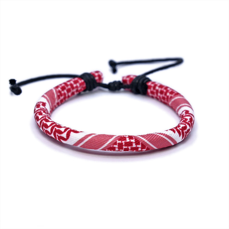 Pulsera tejida estilo pañuelo árabe