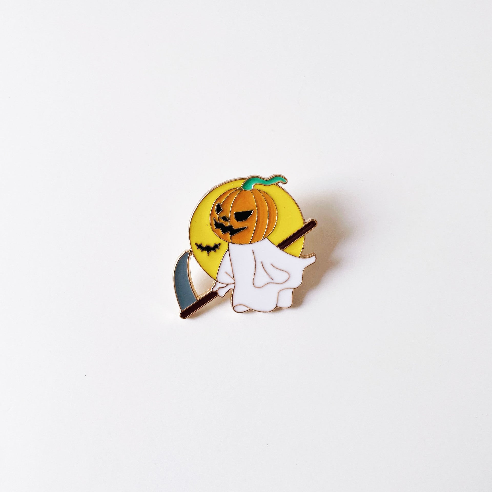 Halloween Cartoon Lustiger Geist Kürbis Metall Süßer Totenkopf Anstecknadel