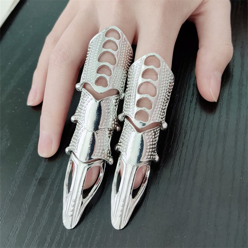 Frauenmode Übertreibung Persönlichkeit Fingerknöchel-Nagelringe