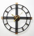 Clásicos relojes de pared 3D silenciosos con números romanos
