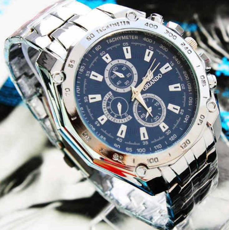 Mode Silber Edelstahl Herrenuhren Top Marke Luxusuhr Männer Sportuhr Herren Casual Armbanduhr Relogio Masculino