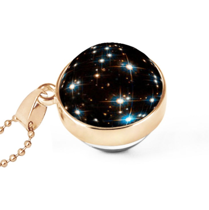 Hemisphäre doppelseitige Galaxie Sternenhimmel Edelsteinkette