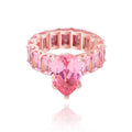 Luxuriöse Mode Iced Out Bling Wassertropfen Pinky Baguette Fingerringe für Mädchen Frauen Charm Verlobung Schmuck Geschenke