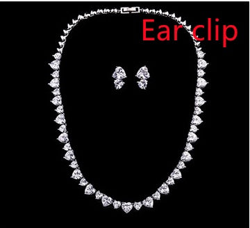 Kopfbedeckung Set Zweiteiliges Zubehör Halskette Ohrringe Zirkonia Schmuck