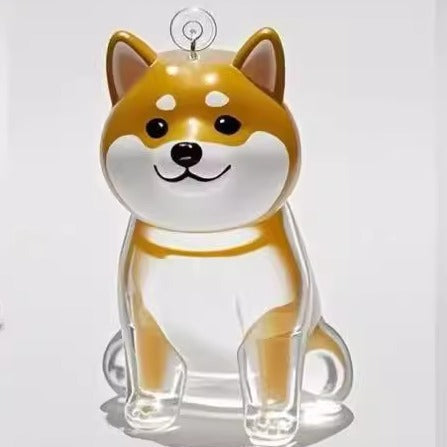 Llavero transparente para almacenamiento de pelo de mascota con colgante de bola peluda