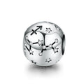 Vintage 925 Sterling Silver Aquarius Star Sign Zodiac Beads Charms fit Bracelets