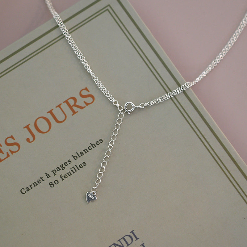 ASHIQI Natural Freshwater Pearl Necklace for Women 925 Sterling Silver Chain Fashion Jewelry Gift