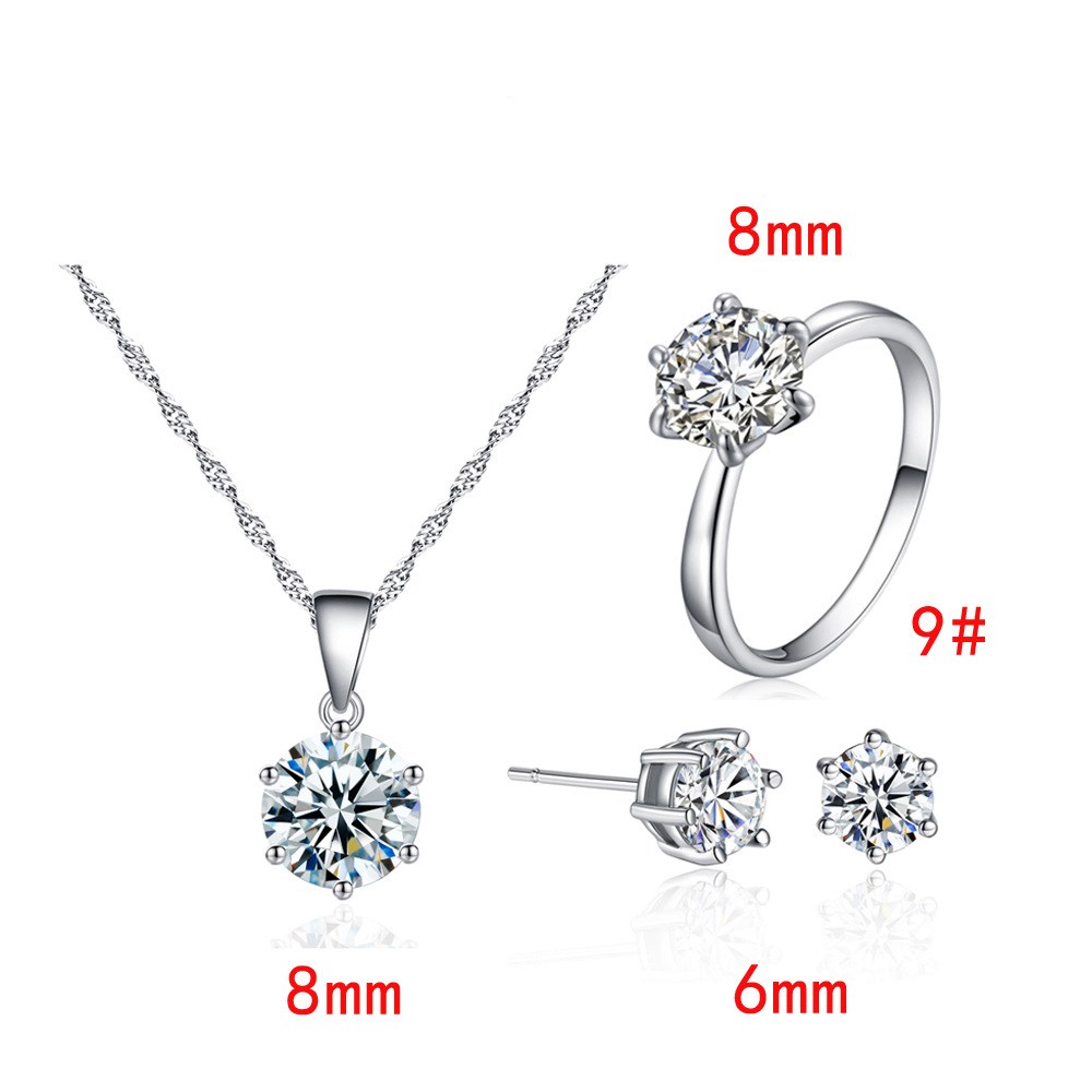 Ohrringe, Halsketten, Ringe, 3-teiliges Set