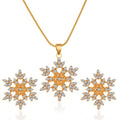 Snowflake Necklace Earring Set