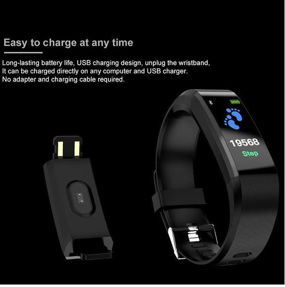 Smart Armband mit Bluetooth-Armband Herzfrequenzmesser Uhr Aktivität Fitness Tracker