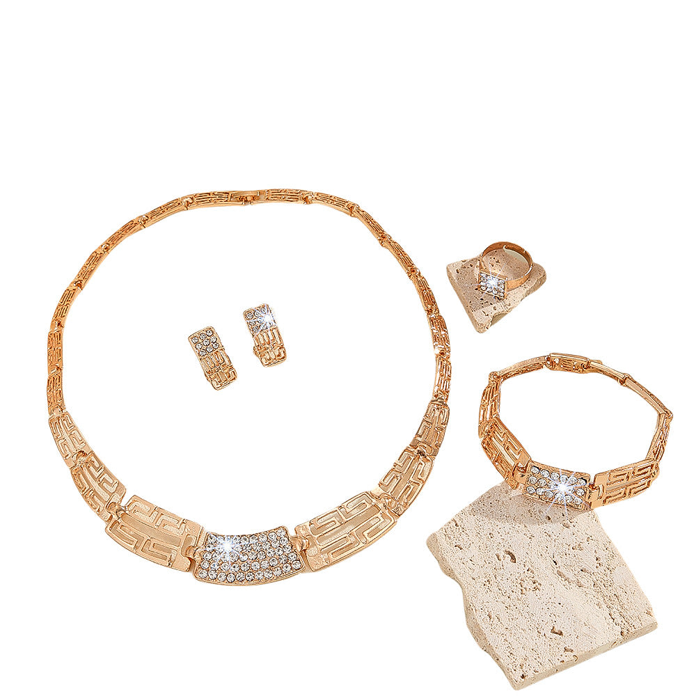 Erschwingliches Luxus-Schmuckset aus Legierung für Damen