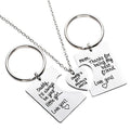 Mother's Day Daddy's Girl Mama's World Daddy Mother Daughter Necklace Keychain