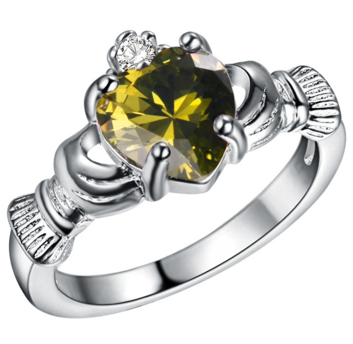 Platin 925 Sterling Silber Schmuck Neuer Schmuck Ring Wunsch Best Buy Europa und Amerika Herzform Schmuck