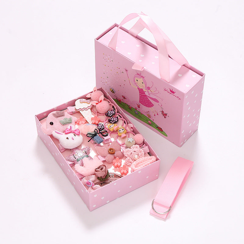 24PCS Bow head rope hair clip hair ring hair accessories set