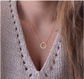 Collar de Gargantilla Simple de alta calidad de Color dorado con colgante Lariat con personalidad Casual de moda de
