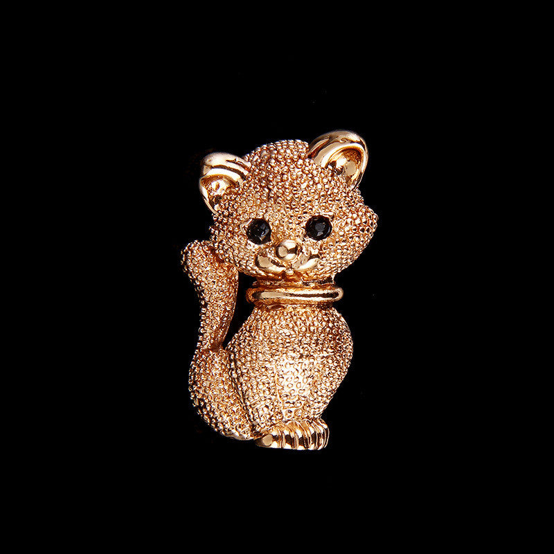 Europäischer und amerikanischer Modeschmuck neu, exquisiter Schmuck, Retro, beliebte diamantengroße Katzenbrosche