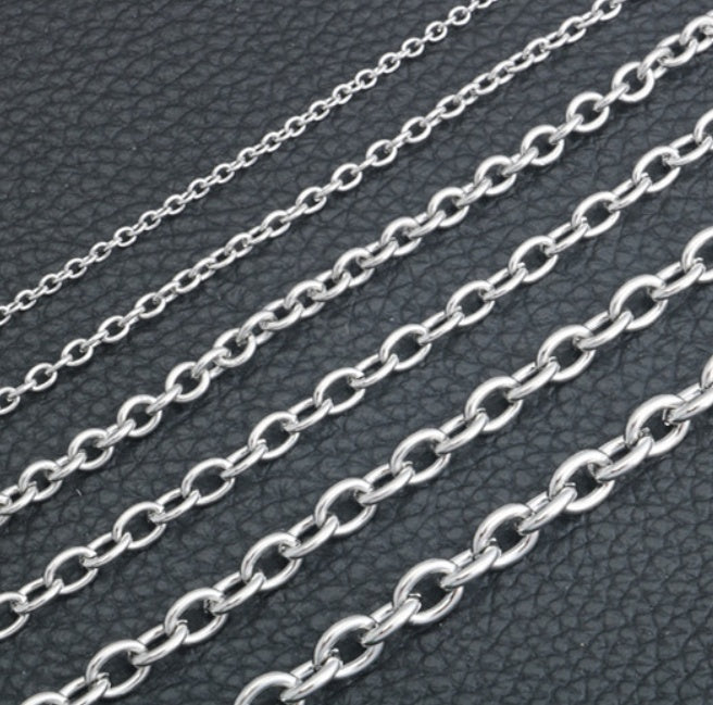 Men Stainless Steel Rope Snake Box Cuban Link Chain