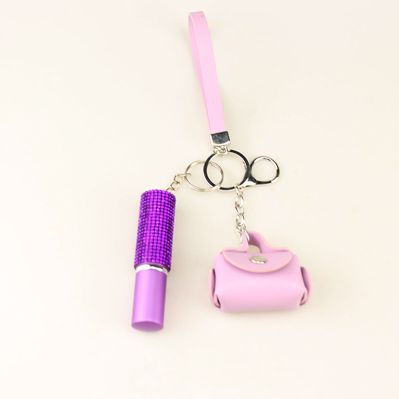 Llavero Pulverizador de Perfume Vacío de 5 ml con Monedero de Diamantes