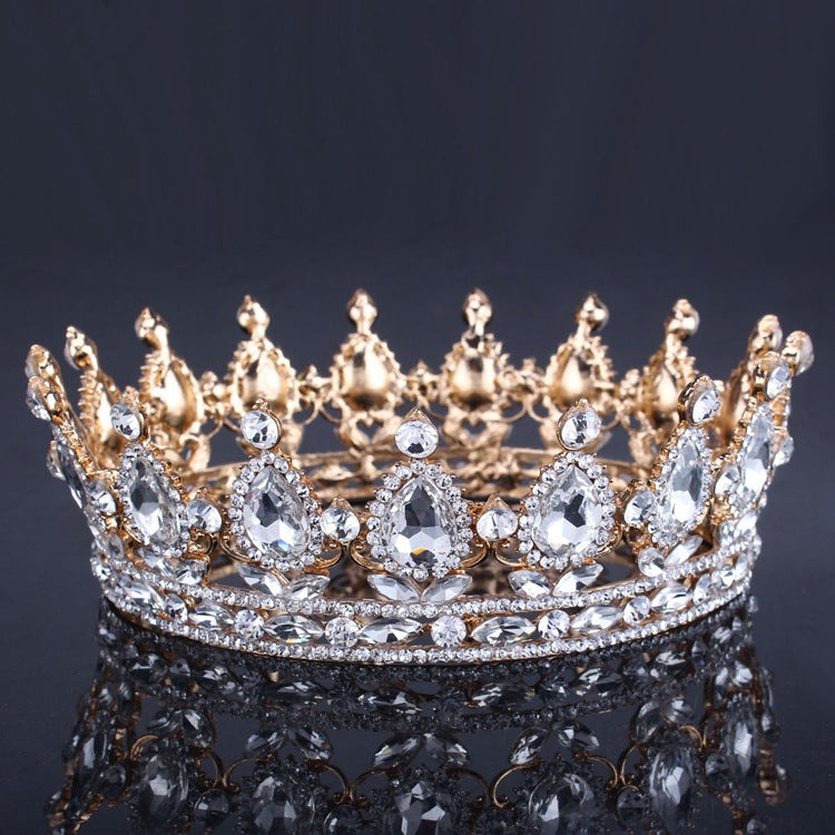 Barocke Brautkrone Kopfschmuck Strass-Haaraccessoires