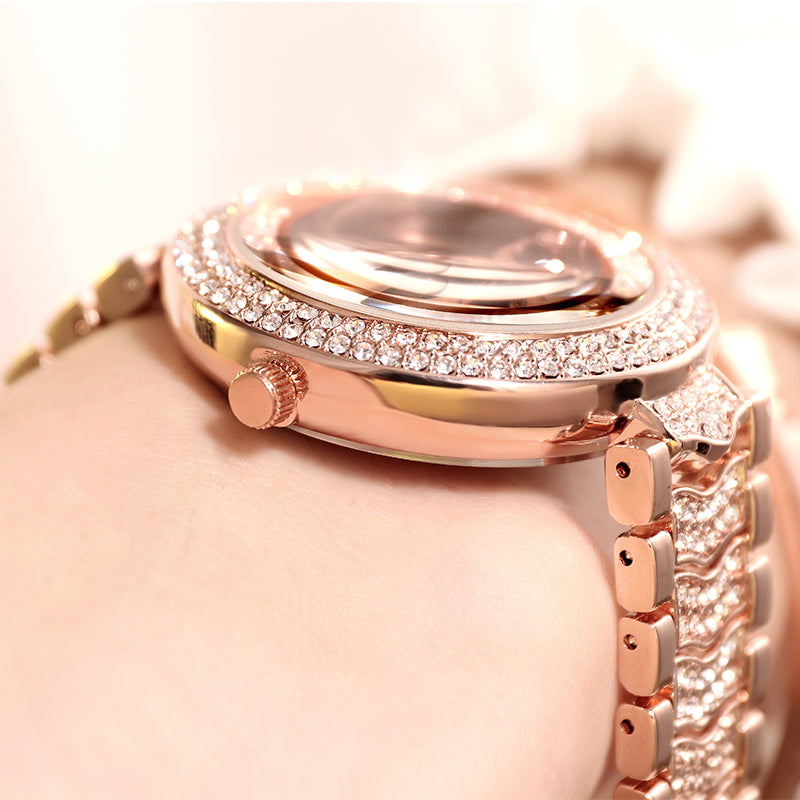 Reloj de mujer con correa de diamantes