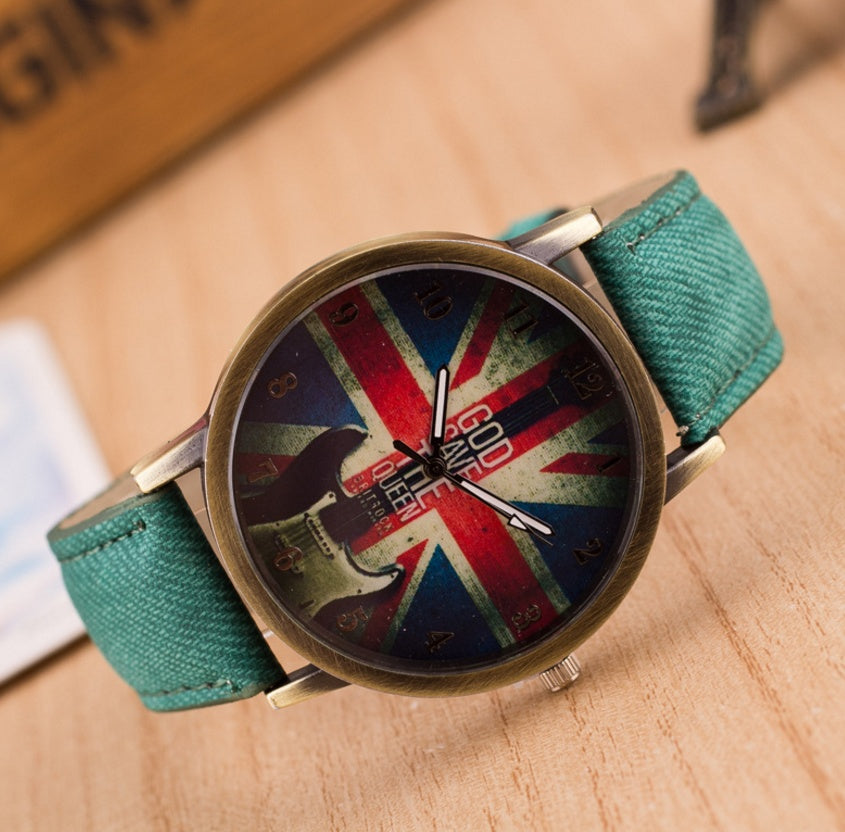 Reloj de pulsera con bandera del Reino Unido
