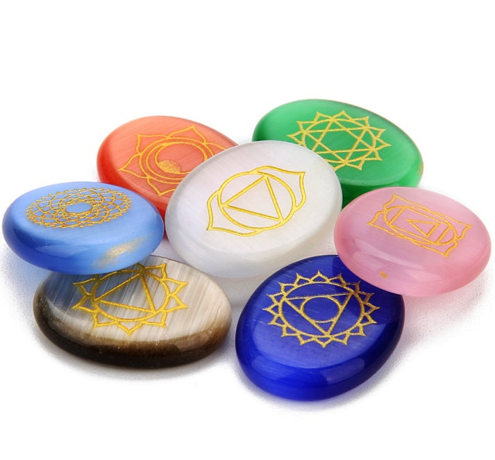 7 Farben Naturstein Chakra nicht-poröse Perlen Patch Armband Halskette handgemachte DIY Accessoires