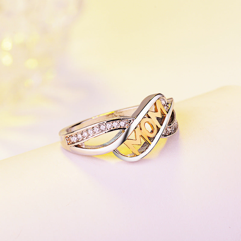 Platin 18K vergoldete Mama Damenringe